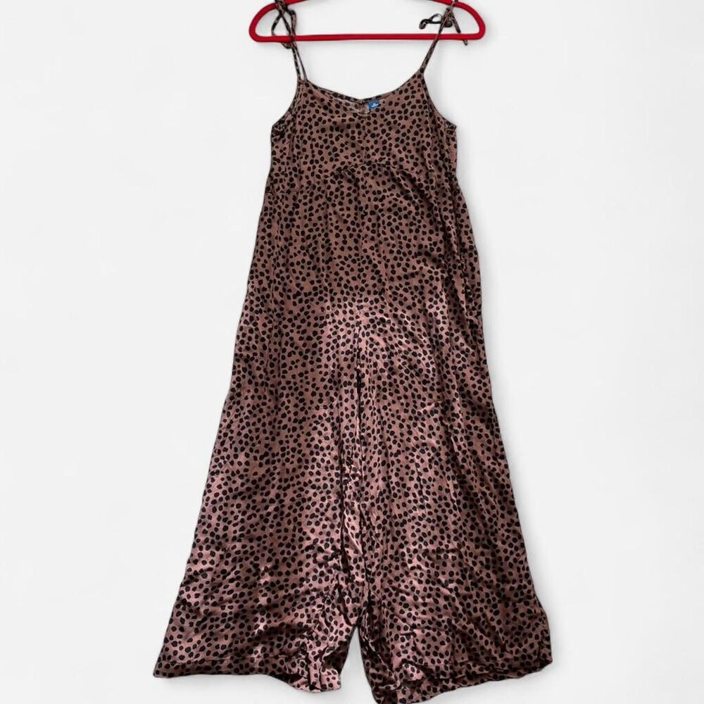 Old Navy Sleeveless Wide-Leg Jumpsuit in Cheetah Brown